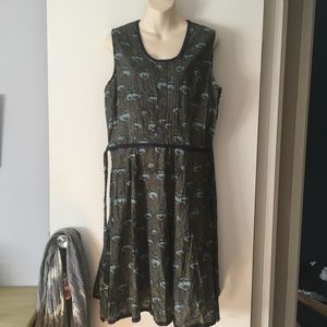 ALCHEMY Cotton Peacock Feather Liberty Print Dress XL